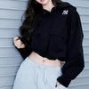 MLB New York Yankees Fashionable Small Logo Versatile Short Waterproof Loose Jacket Women jackets 3FWJB0154-50BKS