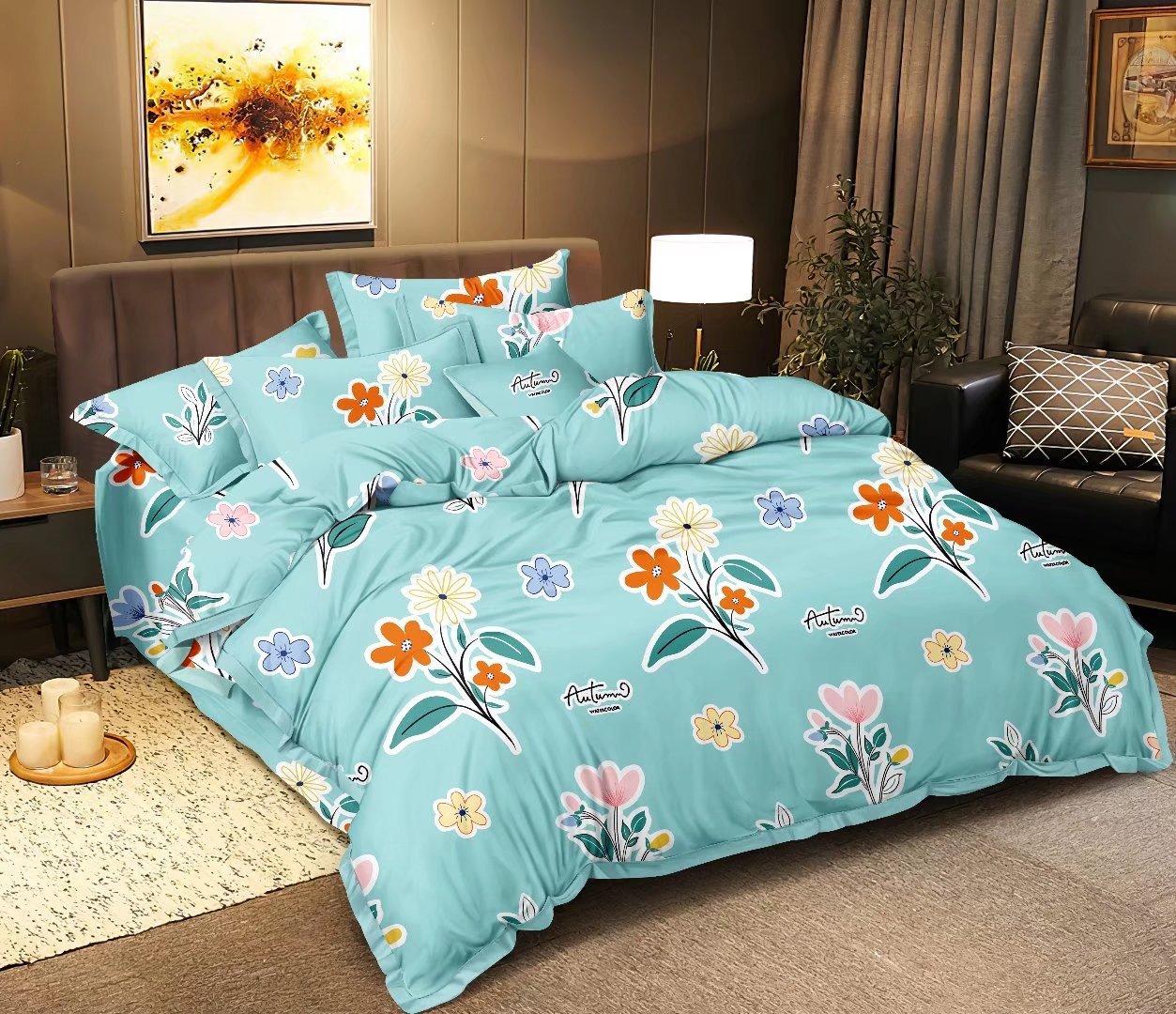 

Наволочка с цветочным принтом, пододеяльник, доступен набор из двух или трех предметов EU Single 135*200