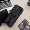 Luxury Black Angel Death Demon Phone Case For iPhone 17 16 15 14 13 12 11 Pro Max 16E Plus INS Soft Cover