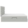 Storage Bed with Mattress Light Grey 200 x 200 cm Velvet