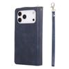 Apple 17 Pro Max Nine-Card Zipper Protective Leather Case for iPhone Air/16E