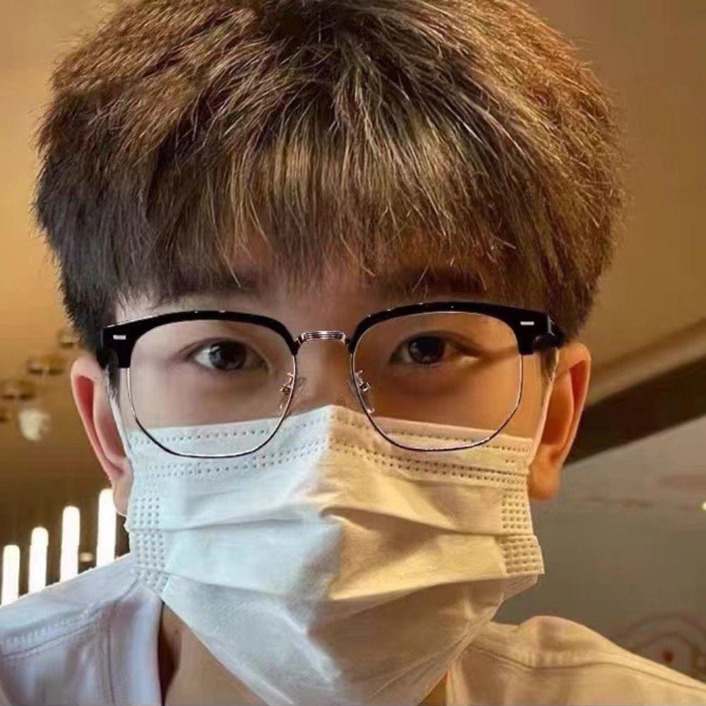 

Half Frame Reading Glasses Clear Lens Anti Blue Light Glasses Elegant Computer Eyeglass Reading серебряный/чёрный