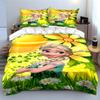 Cartoon Princess Floral Bedding Set Bedding Set (1 Duvet Cover, 2 Pillowcases, Duvet Not Included)
