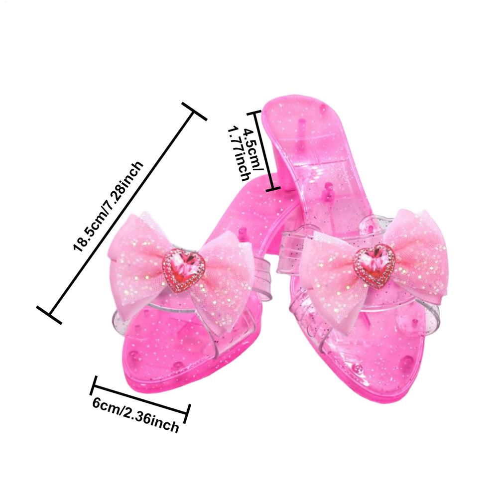 

Princess Shoes for Kids Girls, Crystal High Heels, Dress Up Shoes for Halloween Costume, Masquerade Ball, Character Day