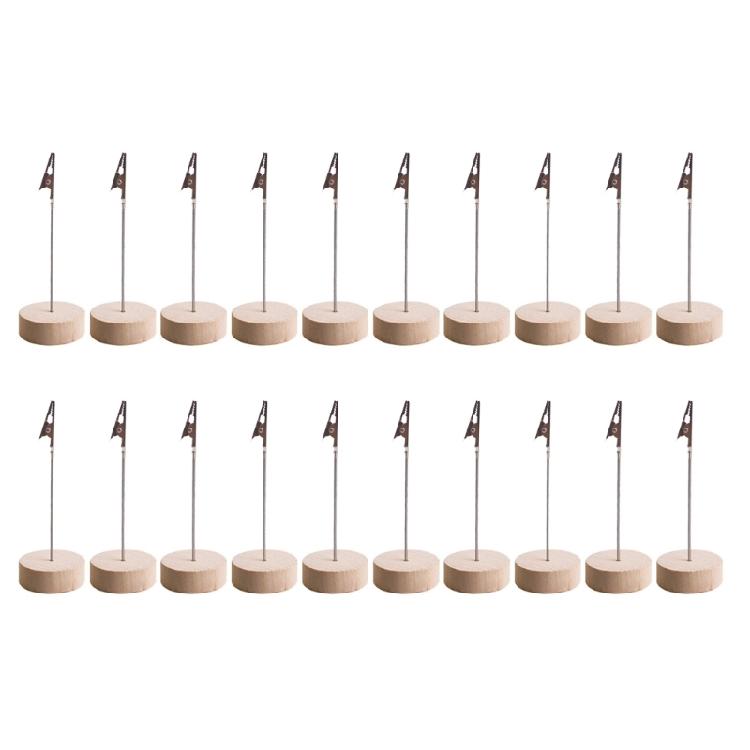 20 Pieces Name Card Holder with Clip Photo Holder Place Card Holder Photo Stand Memo Holder for Business Cards