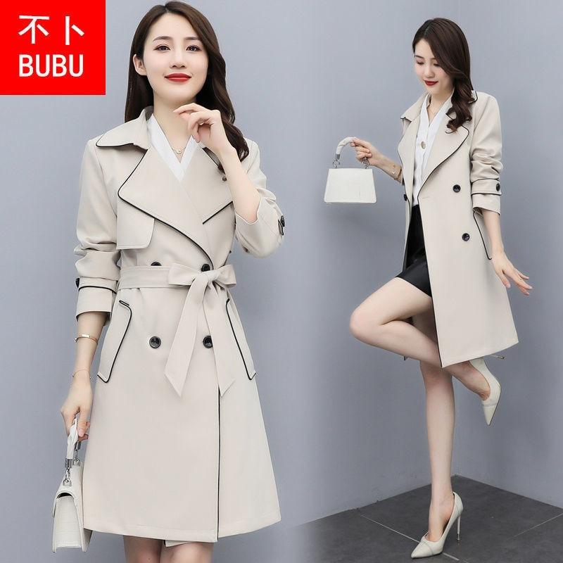 trench coat women's medium and long models, new models in spring and autumn, popular temperament, fashionable atmosphere, British style coat, women's