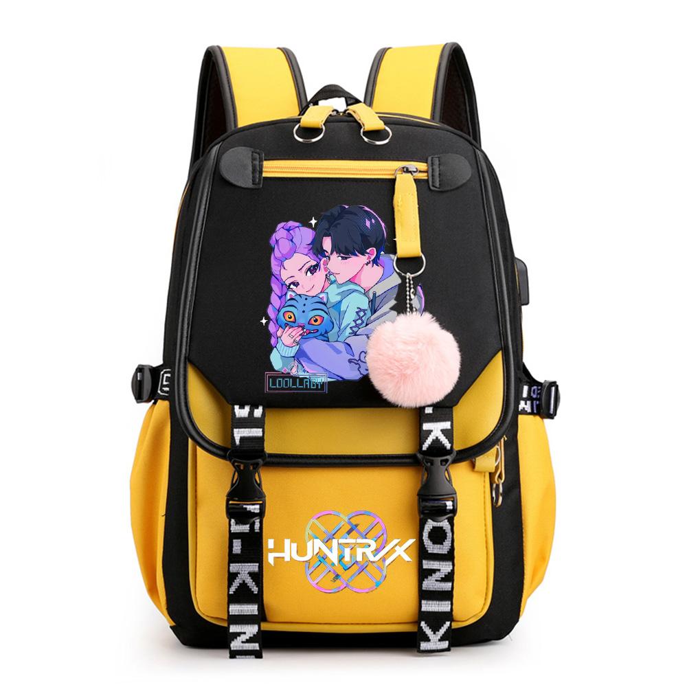 Anime Niedlicher Cartoon K-Pop Bedruckter Rucksack Schultasche für Teenager Schüler Mädchen Junge Bücherrucksack Große Kapazität Wasserdicht Reisetasche Kindergeschenk Rucksack