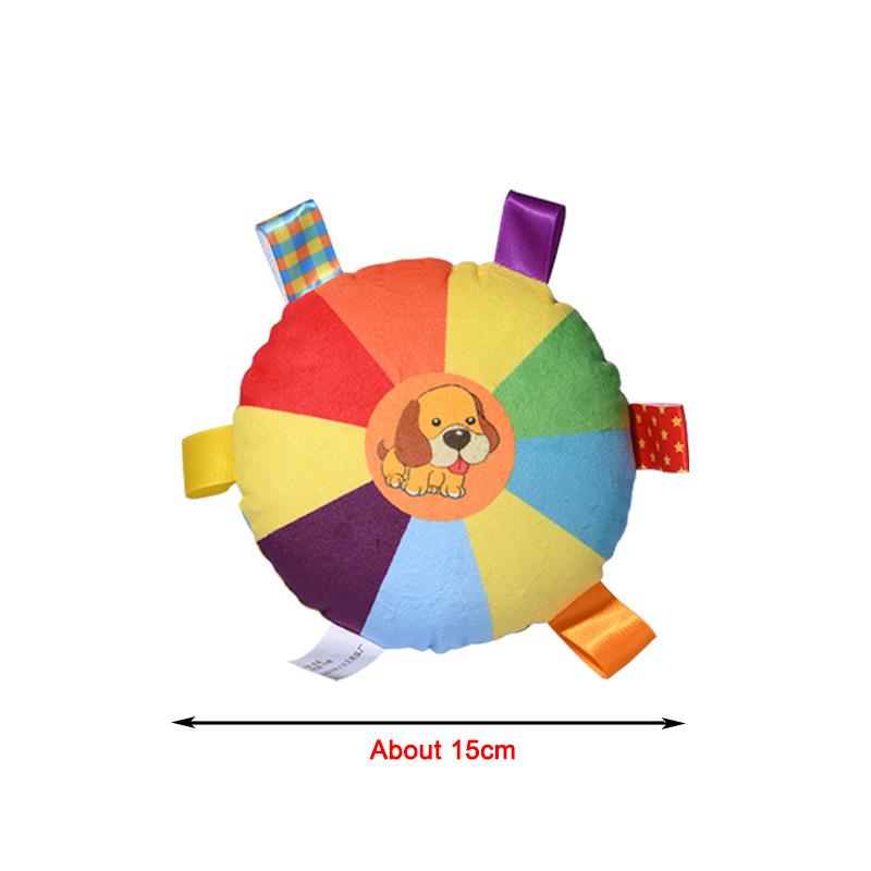 15cm Dog Plush Flying Saucer Toy Funny Interactive Dog Toys Ball with Bells Puppy Outdoor Training Game Chew Toy Pet Accessories