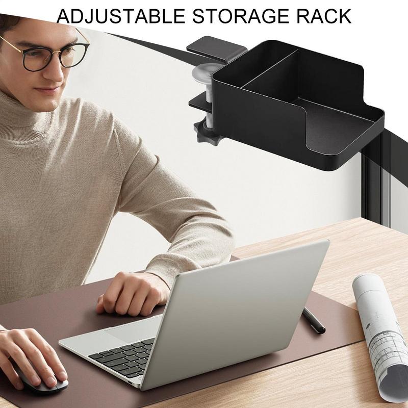 Side Desk Organizer Adjustable Bottle Holder Side Desk Mount For Home Dorm Work Organization Coffee Mug Bottle Phone Remote