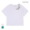 VANAKE V-Neck Lettering Short Sleeve T-Shirt_Vb39Tsq307Z