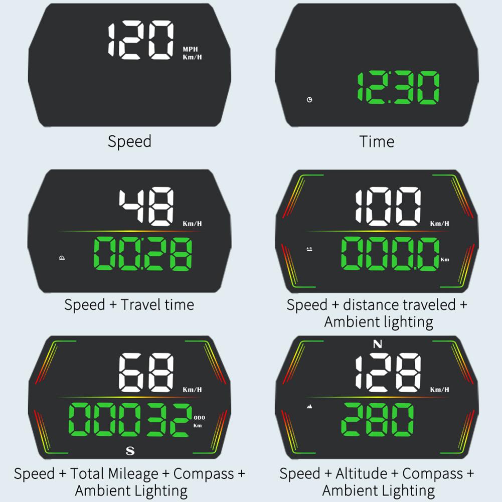 Universal Car HUD GPS HUD Digital Speedometer Speed Meter for All Car Truck Plug and Play Auto Part