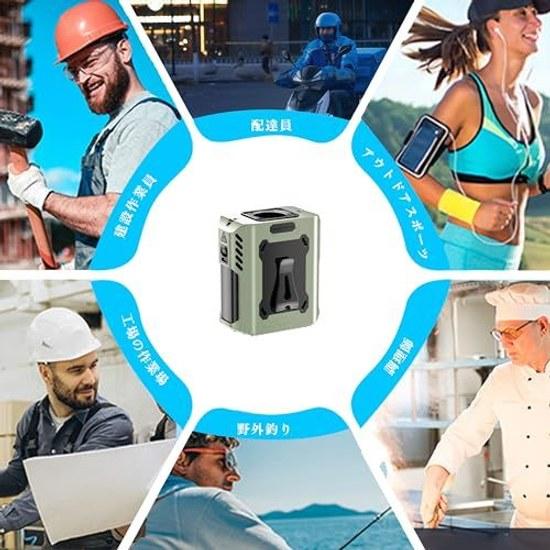 Belt fan sitting powerful portable neck-hanging desktop 5-speed wind adjustment quiet design 8000mAh large capacity heatstroke prevention outdoor work