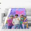 K-Pop Saja Boys Blanket  Warm Soft Fluffy Plush Throw Blanket For Children Couch Chair Sofa Bed Flannel Bedspread Bed Cover