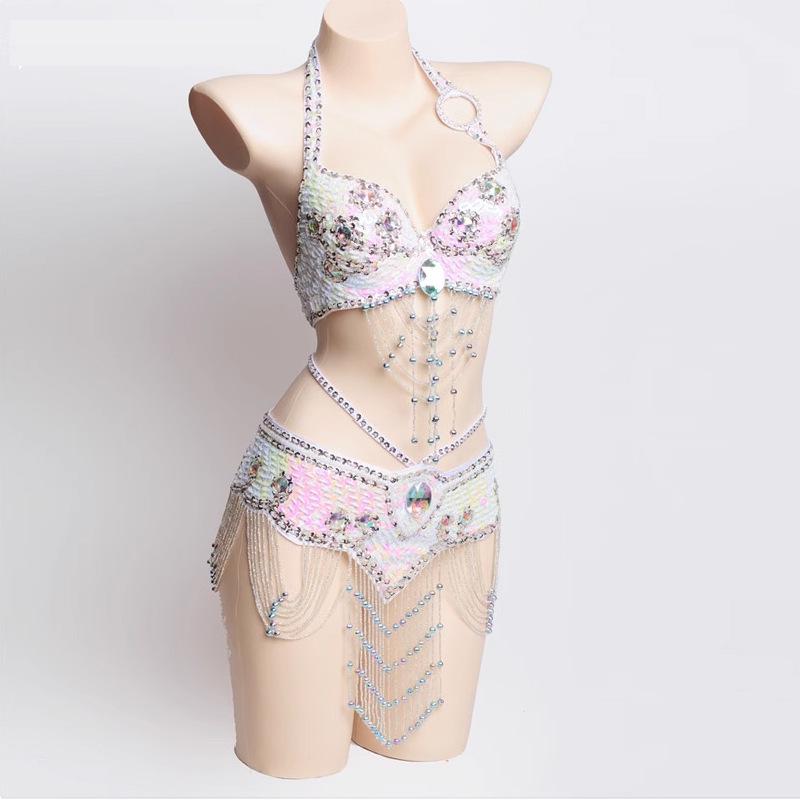 Handmade Beaded Belly Dance Costume Bra