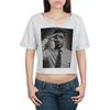 Topcloset Women's Drake Hip Hop R&B Artist Music Crop Top T-Shirt Large Gray