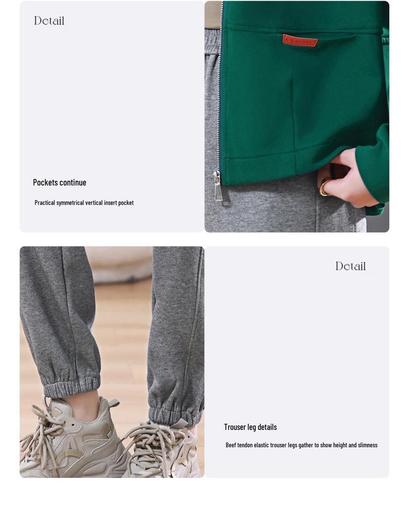 2025 Women's Autumn Casual Sportswear: Stylish Loose Sweatshirt & Cardigan Two-Piece Set