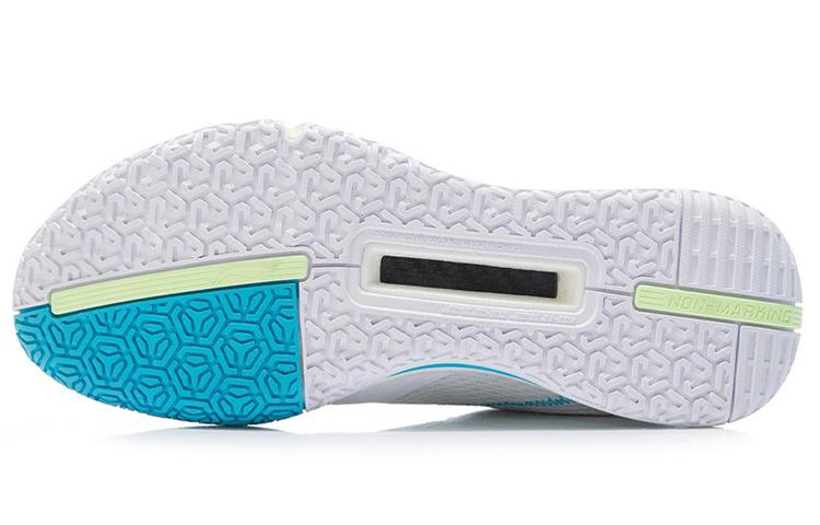 Li Ning Badminton Shoes Unisex Low Top Standard White/Yellow/Blue AYZS014-2
