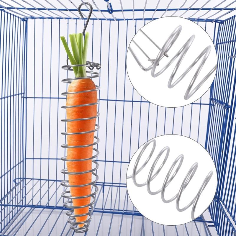 Durability Parrots Feeding Stainless Steel Fruit Fork Feeders with Foraging Cup Food Dish Water Bowl Mounting Accessories