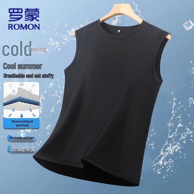 ROMON Men's Ice Silk Quick-Dry Sleeveless T-shirt