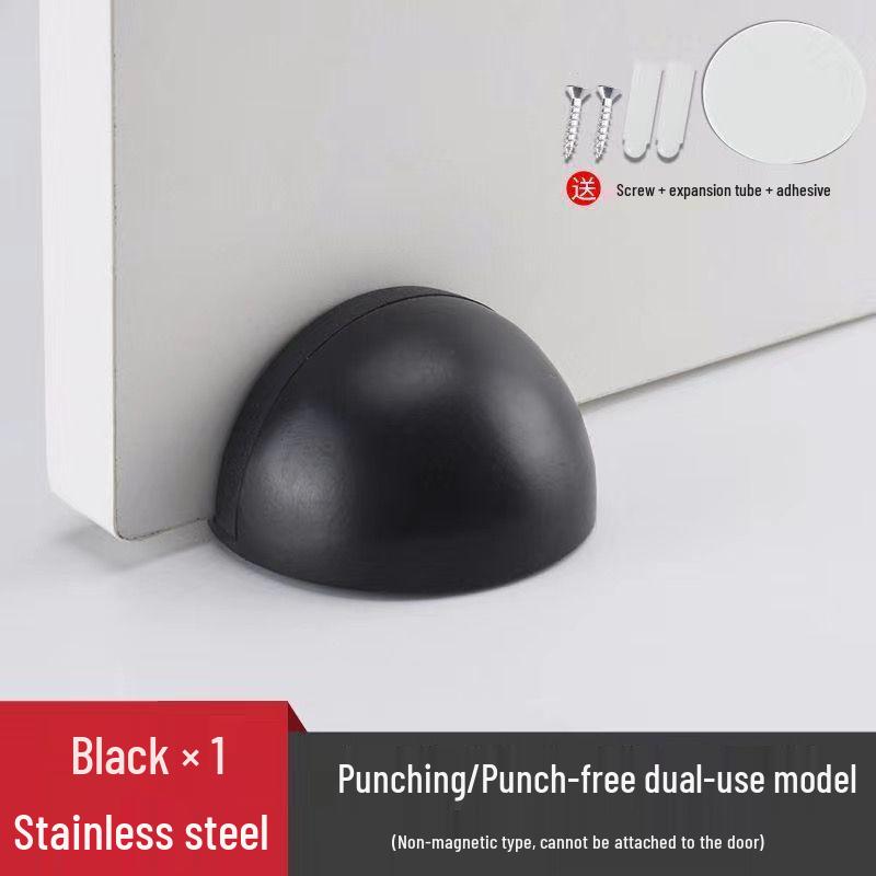 304 Stainless Steel Anti-Collision Turtle Top Door Stopper - Floor Mount for Glass Doors