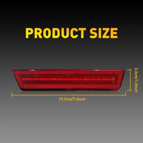 For 2008-14 Dodge 11-14 Charger Challenger LED Rear Red Bumper Marker Side Light