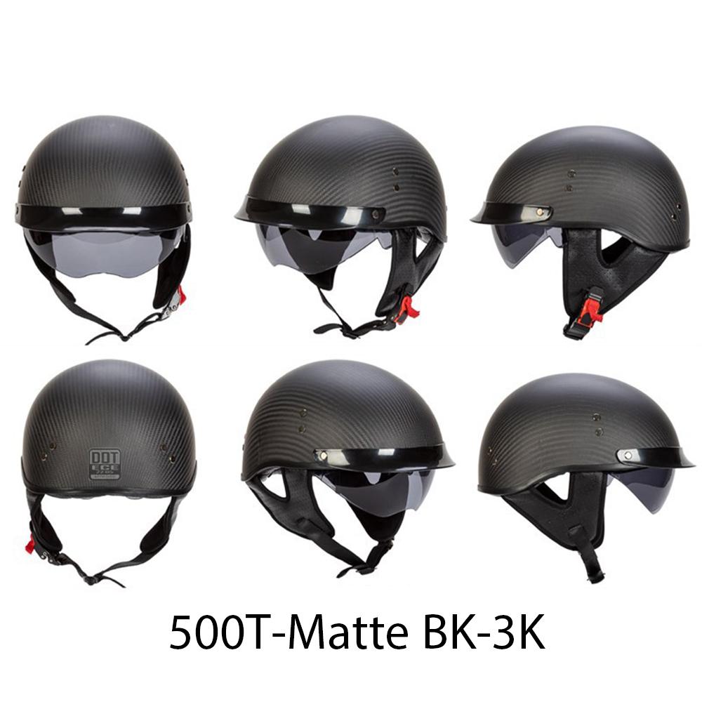 Motorcycle Helmet Carbon Fibre Moto Helmet Retro Half Helmet ECE DOT Approved Capacete De Moto Cycling Motorcycle Equipments