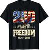 American Flag Vintage 250 Years 1776 2026 250th Birthday T-Shirt