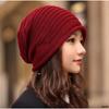 Women's wool knitted pullover hat autumn and winter popular headgear fashion versatile thermal pile hat