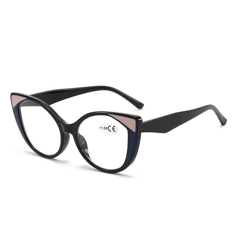 Stylish Round Frame Reading Glasses for Women Anti Blue Light High Quality Far Sight Eyewear European Luxury Designer Glasses