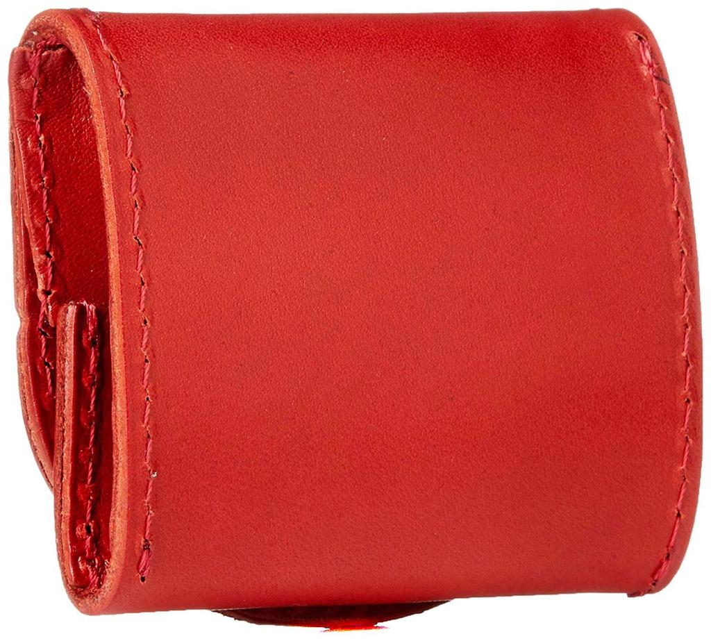 Tochigi Leather Coin Made in Genuine Tochigi Lightweight Mini Wallet with Card Snap Large Simple Popular Item Red_1 Purse, Compact, Small, Japan,