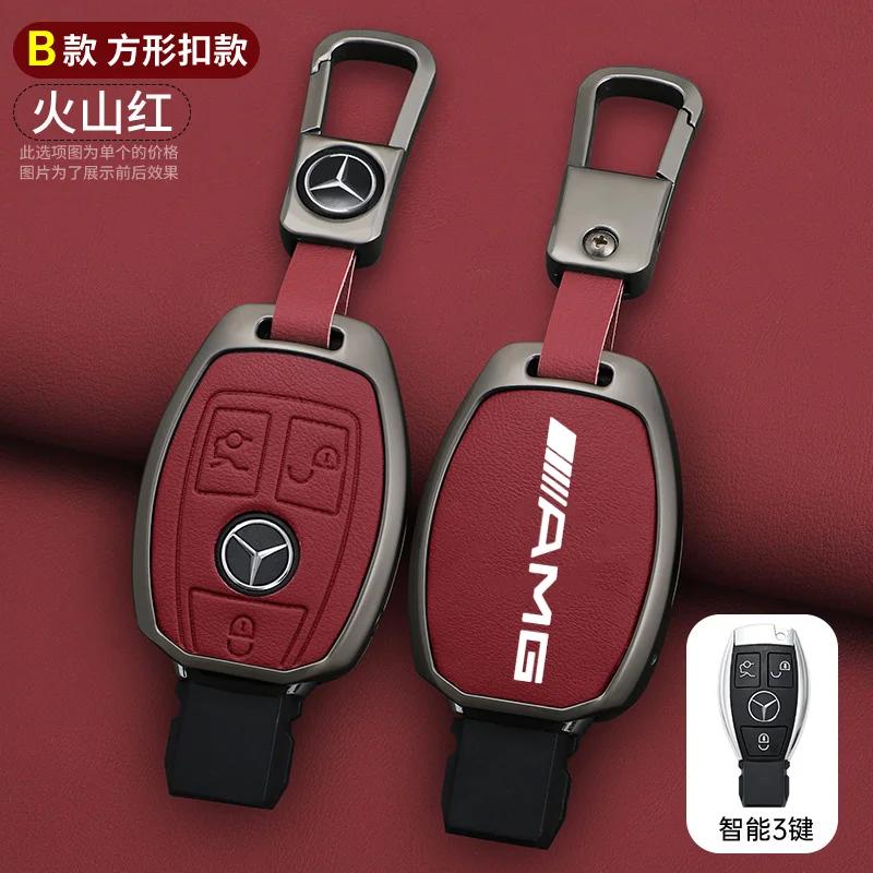 Vkhzm9 2025 New Car Key Case Fob Cover Protector Holder For Mercedes Benz A B C E Class GLS GLA GLK GLC CLS CLA AMG W204 W205 W212 W463