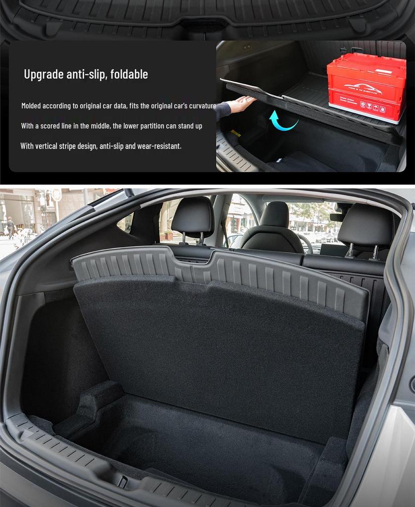 Qixian Trunk Mat Set for Tesla Model Y (Refreshed Version) - TPE Front & Rear Mats
