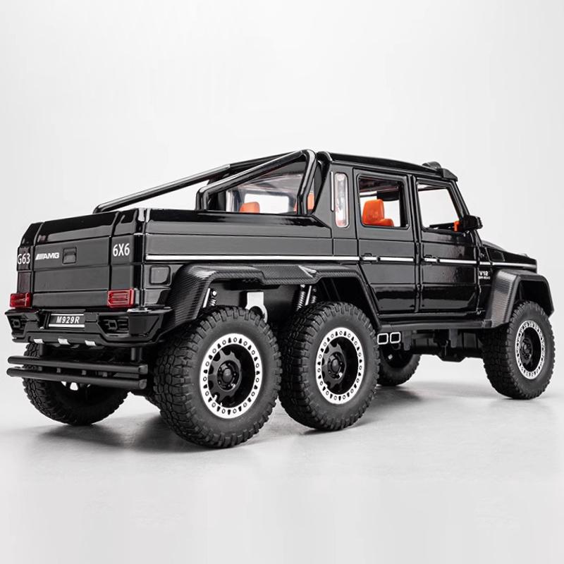 1/20 Scale Benz AMG G63 6X6 Off Road SUV Alloy Metal Diecast Car Model Sound and Light Large Hobby Collection Gift for Friend