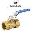 Aimeikeo Brass Ball Valve - Thickened Tap Household Water Switch with Hand Lever, 1/2" & 3/4" Sizes, Model 2266