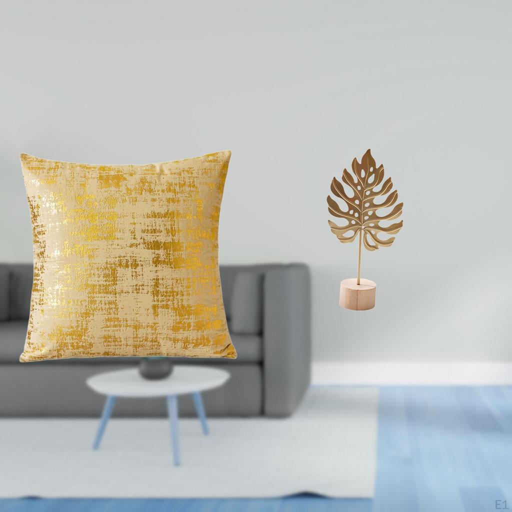 Elegant Leaf Sculpture Pillow Cover Creative Nordic Home Decoration Abstract Cushion Ornament for