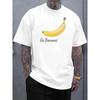 Taglie Europee Maglietta Casual da Uomo a Maniche Corte - Grafica Banana | Traspirante Estiva, Lavabile in Lavatrice, Camicia Girocollo Stampata Vivace
