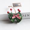 Christmas Day Decoration Double Horn Bell Showcase Christmas Tree Pendant Handmade DIY Accessories Metal Bell Pendant