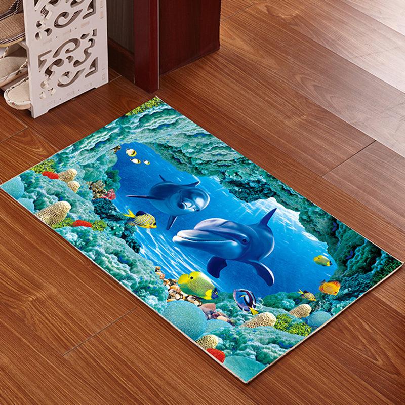 3D Entrance Carpet Living Room Bedroom Sofa Doormat Kitchen Decor Non-slip Floor Mat