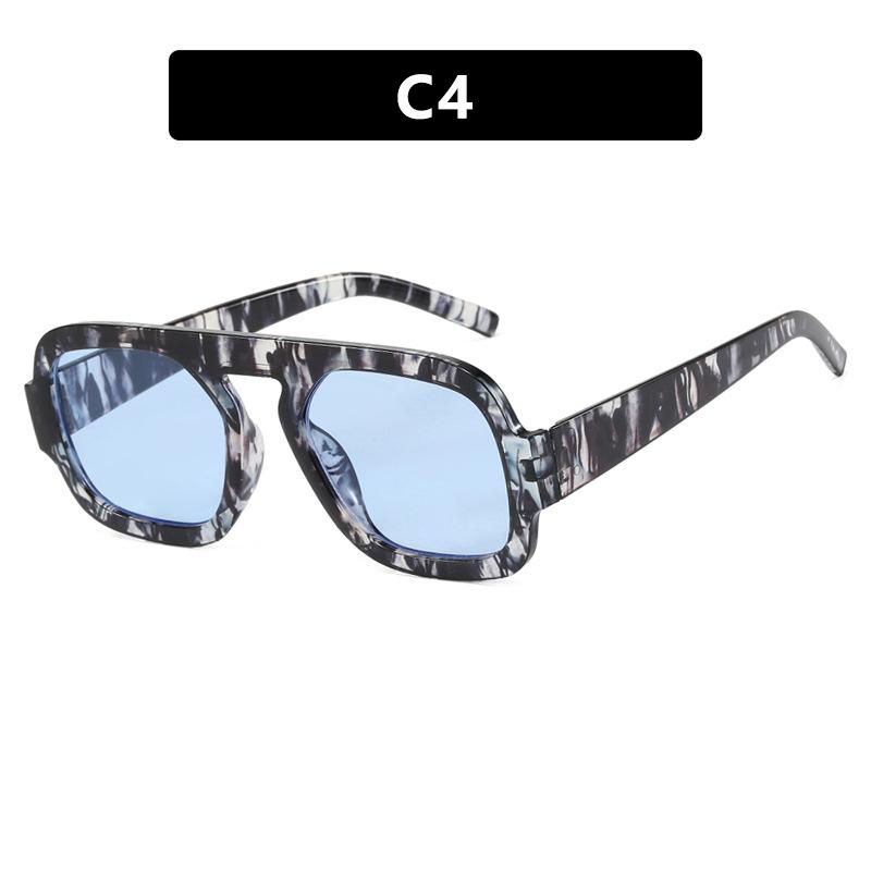 Vintage Big Frame Square Women Sunglasses Brand Black Cool Men Sun Glasses One Piece Designer Pilot Sun Glasses Eyeglasses