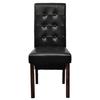 Chaise noire (lot de 2) en simili cuir 60623
