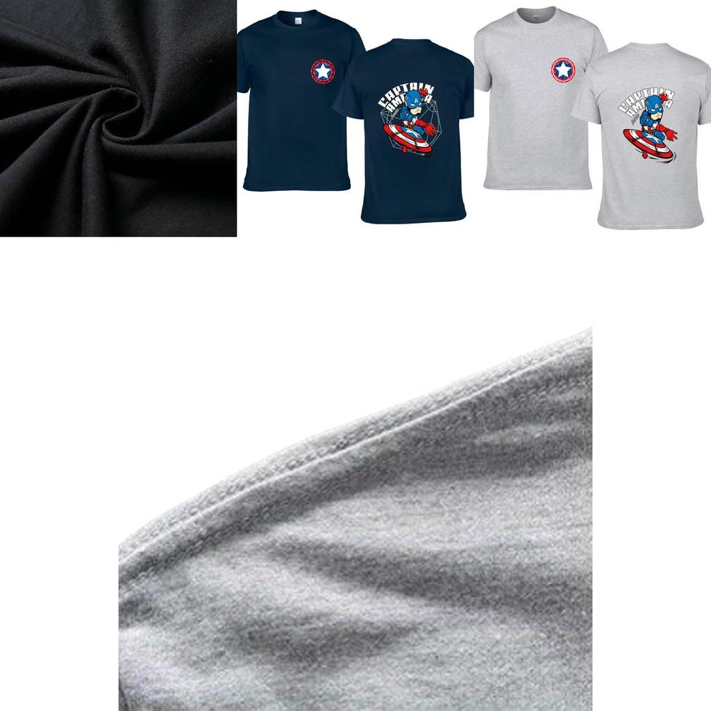 Vibrant Avengers Captain America Printed Short Sleeve Top For Every Season