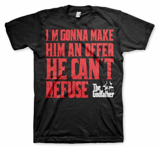Licensed The GodfatherI´m Gonna Make Him An Offer 3XL4XL5XL T-Shirt XXXL