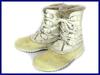 Canada Vintage//Leather Snow Boots/24.5-25.5/White/With Inner Liner