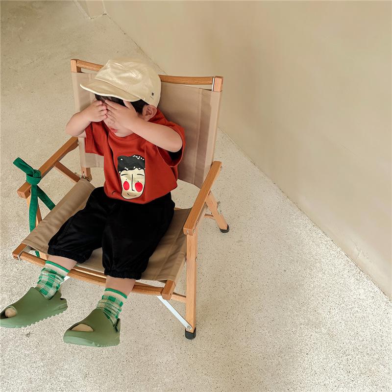 Jiaye Tongpin 2024 Kids' Summer Printed Short Sleeve T-Shirt - Fashionable and Cute Top for Boys and Girls