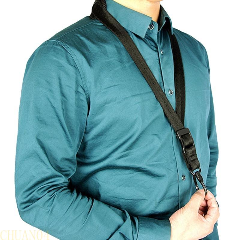 A1A2 Saxophone PU Leather Neck Strap for w/Thick Soft Padded Adjustable Buckle Black China Mainland
