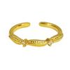Medieval Vintage Simple Plain Ring Narrow Version French Retro Brushed Ring Irregular Geometric Personality Ring Woman