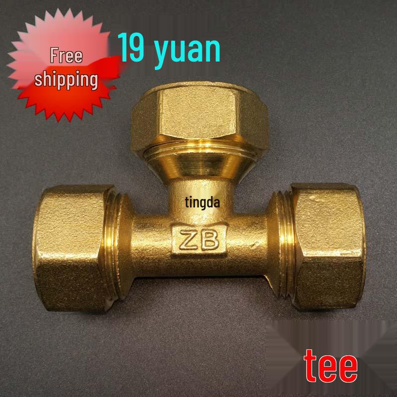 Aluminium-Kunststoffrohr Kupfer T-Stück Fitting: Reduziergewindegrößen 1216, 1418, 1620, 2025, 2632, 4, 6 Punkte.