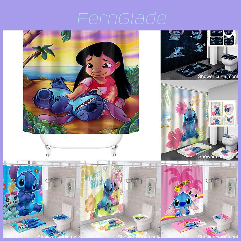 Lilo Stitch Duschvorhang Wasserdicht Schimmelresistent Und Niedlich Heimdekoration
