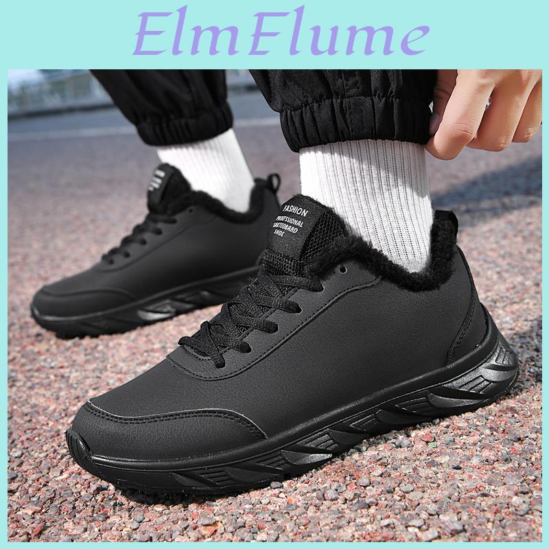 Warm Mens Winter Sneakers Male Students Cotton Walking Footwear With Plush