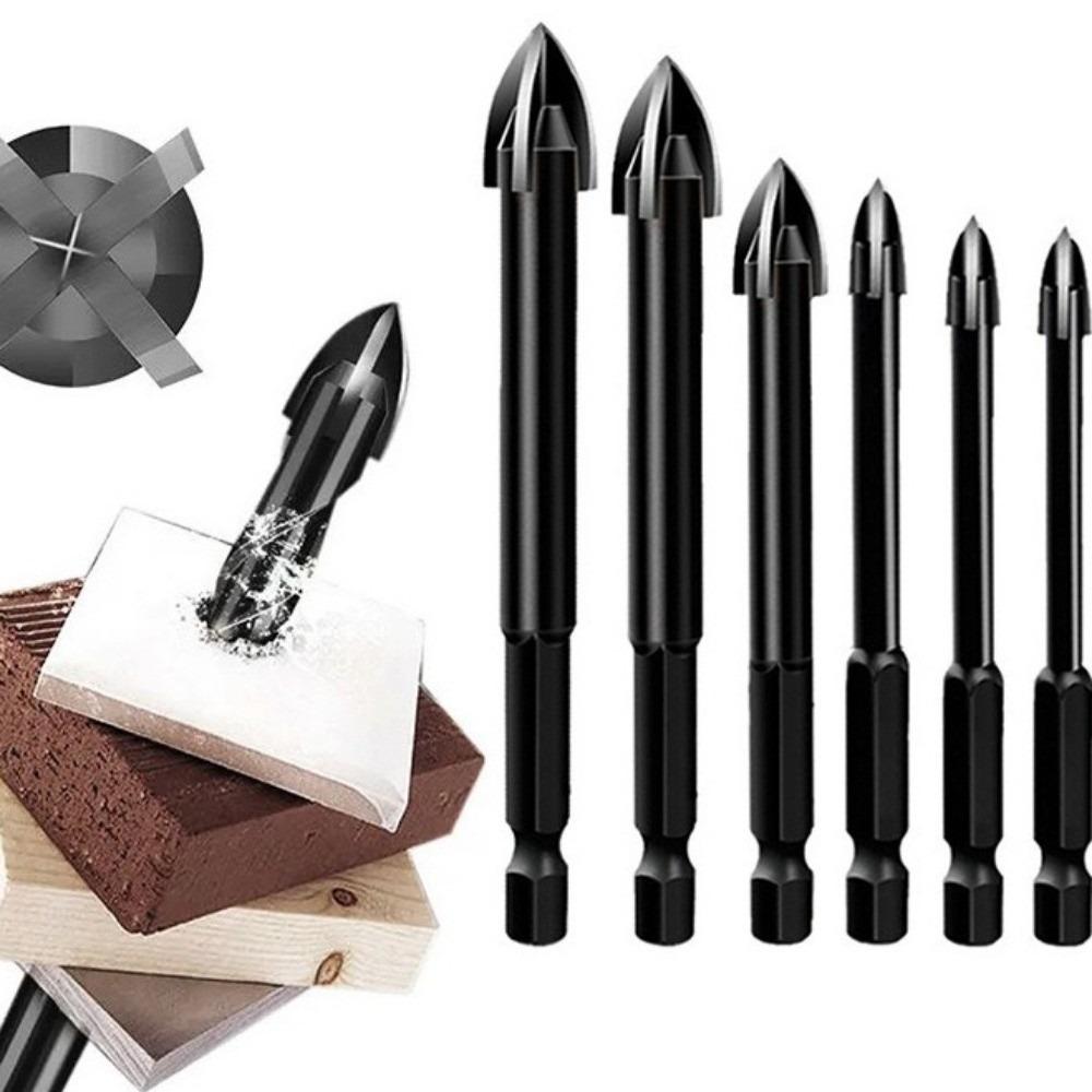 10pcs/set Professional Tile Drill Bit Precision Cross Drill Bit  Concrete Drilling